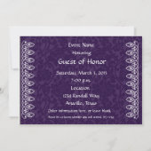 Paarse uitnodiging tot het indienen van vragen (Achterkant)