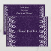 Paarse uitnodiging tot het indienen van vragen (Voorkant / Achterkant)