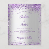 Paarse uitnodiging tot het indienen van weddenscha flyer (Voorkant)