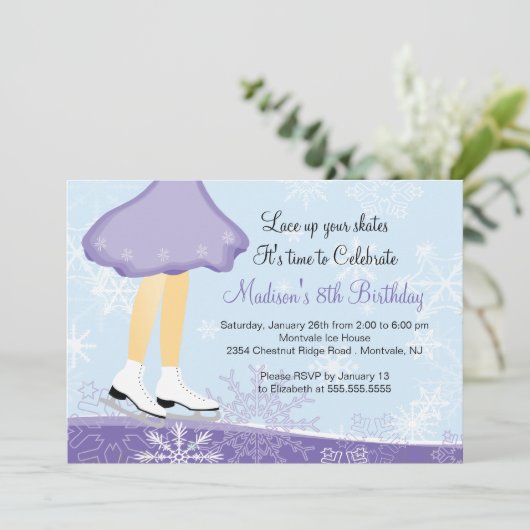 Paarse uitnodiging tot het indienen van wedstrijde (Staand voorkant)