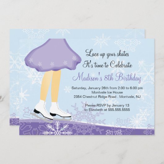 Paarse uitnodiging tot het indienen van wedstrijde (Voorkant / Achterkant)