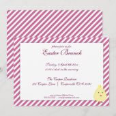 Paarse uitnodiging tot het uitnodigen van Pasen Pa (Voorkant / Achterkant)