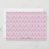 Paarse uitnodiging tot het uitnodigen van Pasen Pa (Achterkant)