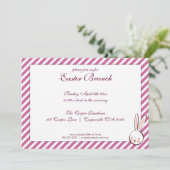 Paarse uitnodiging tot het uitnodigen van Pasen Pa (Staand voorkant)