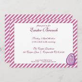 Paarse uitnodiging tot het uitnodigen van Pasen Pa (Voorkant / Achterkant)