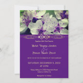 Paarse uitnodiging tot het uitzenden van een bloes (Voorkant)