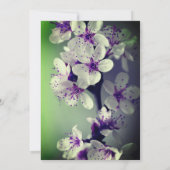 Paarse uitnodiging tot het uitzenden van een bloes (Achterkant)