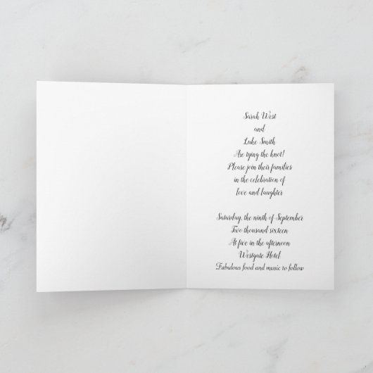 Paarse uitnodiging tot het uitzenden van een weduw (Binnen)