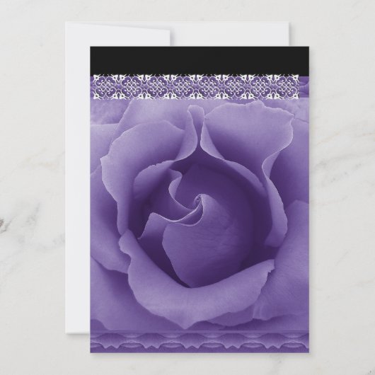 PAARSE uitnodiging tot het uitzenden van Rozen ron (Achterkant)