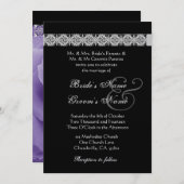 PAARSE uitnodiging tot het uitzenden van Rozen ron (Voorkant / Achterkant)