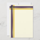 Paarse uitnodiging tot het uitzenden van weddensch (Achterkant)