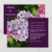 Paarse uitnodiging tot weddenschap (Voorkant / Achterkant)