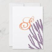 Paarse uitnodiging tot weddenschap met Wilde Flowe (Achterkant)