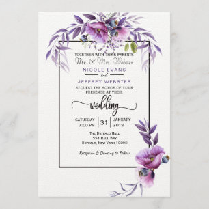 Paarse uitnodiging tot weddenschappen in het buite