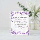 Paarse uitnodiging tot weduwschap (Staand voorkant)