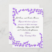 Paarse uitnodiging tot weduwschap (Voorkant / Achterkant)