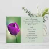 Paarse uitnodiging tot weduwschap (Staand voorkant)