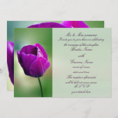 Paarse uitnodiging tot weduwschap (Voorkant / Achterkant)