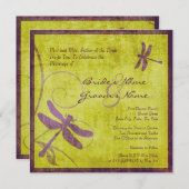  Paarse uitnodiging tot weduwschap (Voorkant / Achterkant)