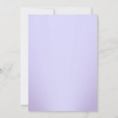 Paarse uitnodiging tot weduwschap over Damask (Achterkant)