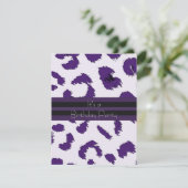 Paarse uitnodiging van de Birthday Partij van het (Staand voorkant)