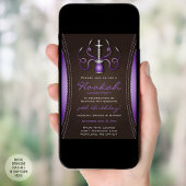 Paarse uitnodiging van de partij Hookah