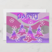 Paarse uitnodiging van de WinterTrein (Voorkant)