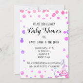 *~* Paarse Uitnodiging van het Baby shower van Dra (Achterkant)