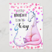 *~* Paarse Uitnodiging van het Baby shower van Dra (Voorkant / Achterkant)