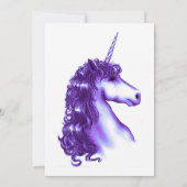 Paarse uitnodiging van Unicorn Birthday (Achterkant)