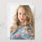 paarse uitnodiging voor afgestudeerden verpleegkun (Achterkant)