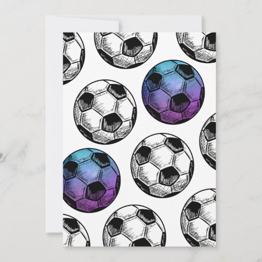 Paarse uitnodiging voor Birthday (Achterkant)