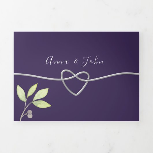 Paarse uitnodiging voor drievierde fotoweddenschap (Cover)