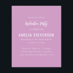 Paarse uitnodiging voor een begrotingspartnerschap<br><div class="desc">Budget Moderne Minimale Graduatie Partij Uitnodiging in Paars</div>