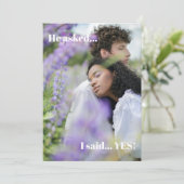 Paarse uitnodiging voor een fotowedstrijd (Staand voorkant)