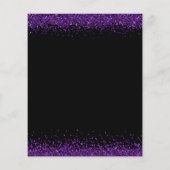 Paarse uitnodiging voor een wedstrijd met zwarte f (Achterkant)