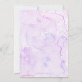 Paarse uitnodiging voor Floral en Butterfly Christ (Achterkant)