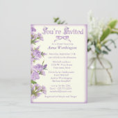 Paarse uitnodiging voor het geven van een ruitje (Staand voorkant)