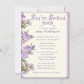 Paarse uitnodiging voor het geven van een ruitje (Voorkant)