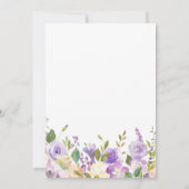 paarse uitnodiging voor het opwarmen van het huish (Achterkant)