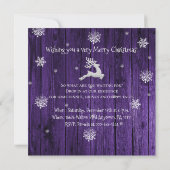 Paarse uitnodiging voor kerstreïndustrie (Achterkant)