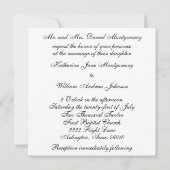 Paarse uitnodiging voor orchideeën (Achterkant)