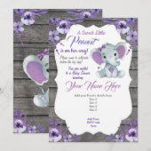 Paarse Uitnodiging voor uitvinding (Voorkant / Achterkant)