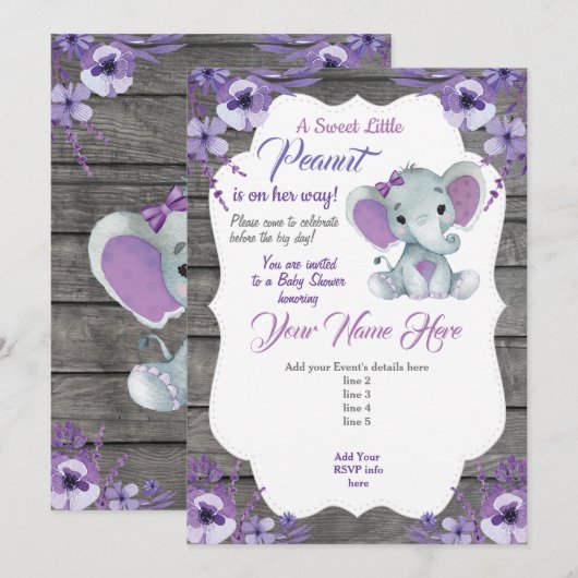 Paarse Uitnodiging voor uitvinding (Voorkant / Achterkant)