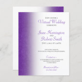 Paarse uitnodiging voor virtueel weddenschap met G (Voorkant / Achterkant)