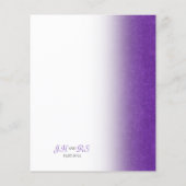 Paarse uitnodiging voor virtueel weddenschap met G (Achterkant)