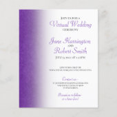 Paarse uitnodiging voor virtueel weddenschap met G (Voorkant)