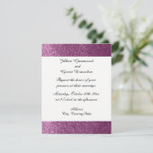 Paarse uitnodiging voor weddenschappen (Staand voorkant)