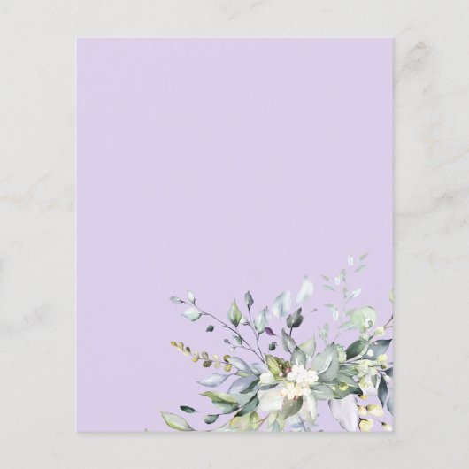 Paarse uitnodiging voor weddenschappen over geomet (Achterkant)