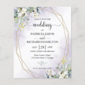 Paarse uitnodiging voor weddenschappen over geomet (Voorkant)